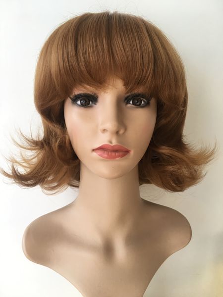 

hair black wig ,brown bob short synthetic hair wig for women in stock ing