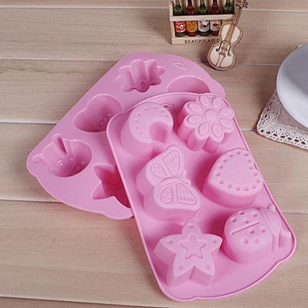 

sale 6 insects flower moon strawberry silicone 3d mould tools cookie cutter fondant cake decorating tools