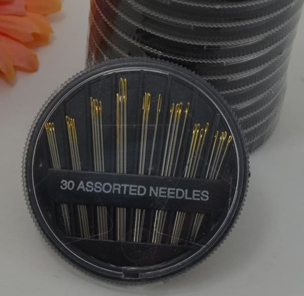 

30pcs assorted hand sewing needles embroidery mending craft quilt sew case, Black