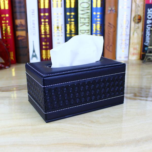 

leather fancy tissue box pu napkin box