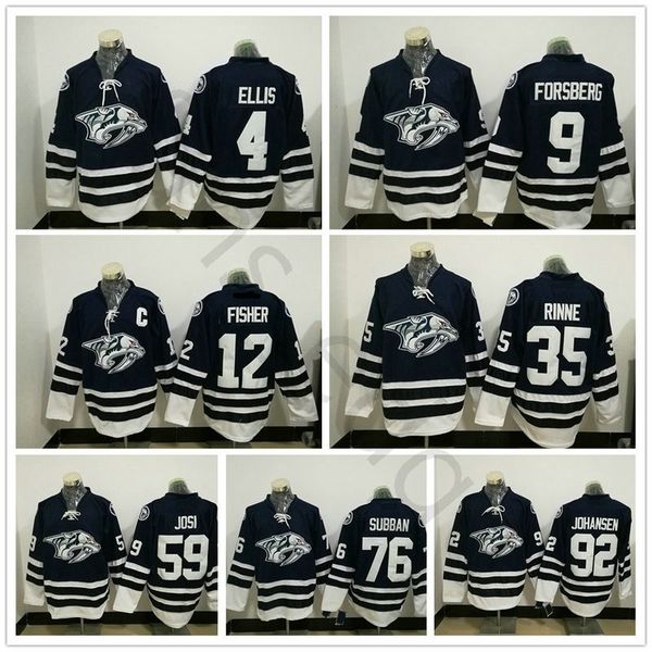 

Nashville Predators Ryan Ellis Filip Forsberg 35 Pekka Rinne 59 Roman Josi 92 Ryan Johansen 76 P.K. Subban Alternate Dark Blue Jersey