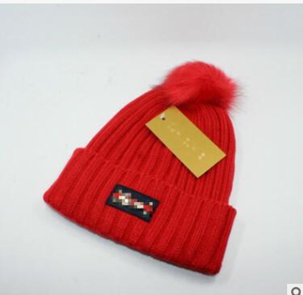 

2018 winter brand fashion classc women knitted hat men beanies big fur pom-pom gorro boy casual ski girls skull caps ing, Blue;gray