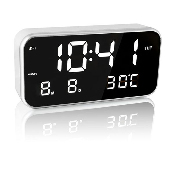 satin al buyuk ekran led dijital muzik calar saat sicaklik tarih hafta ekran dijital masa nixie soonze saati 3 alarm ayarlari tl271 77