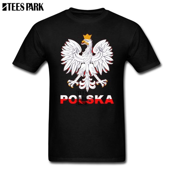 

printing t shirt polska polish coat of arms white eagle t shirts ropa de hombre 2018 man movie shirts black, White;black