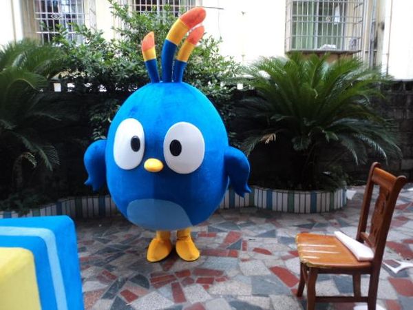 2018 Vendita in fabbrica calda Dimensione adulta Cute Naughty Bird Mascot Costume Blue Bird Costume Christmas Birthday Party Fancy Dress Spedizione gratuita