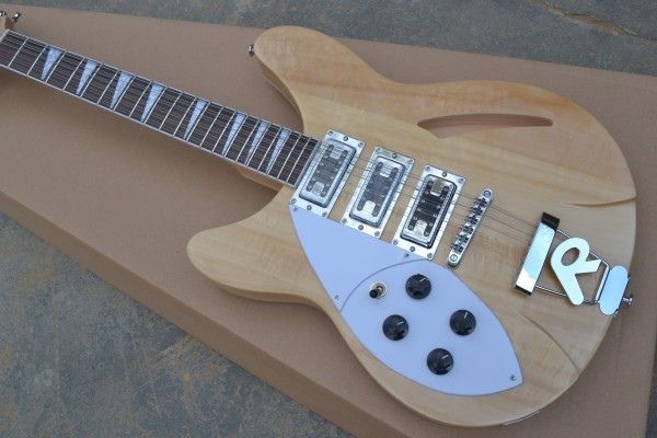 

Left hand natural rick 12 tring 3 pickup electric ba
