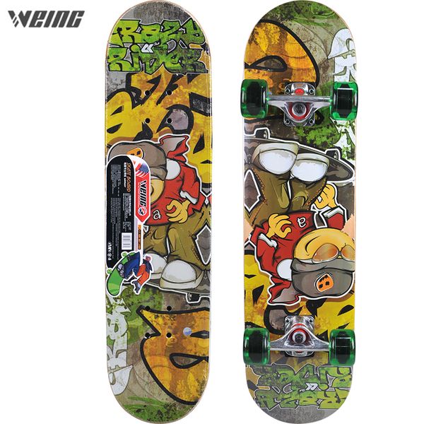 

weing new style and children professional wood skateboard imported new steel street long board for outdoor skating