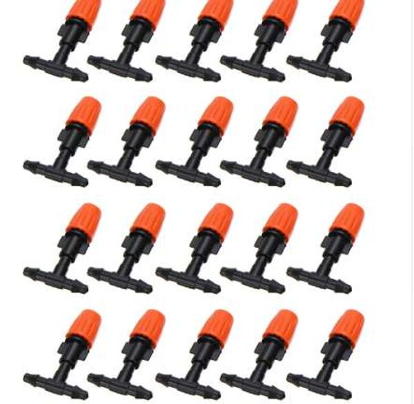 20 pcs Micro Drip Irrigação do Sistema de Irrigação de Água Pulverizador Pulverizador Selff Garden Mist Sprinkler com Conector de Mangueira