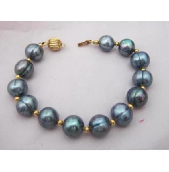 

оаѬоваелнй 11-12mm аинкий еѬнй павлин иний зеленй жемђжнй бѬале 7.5 -8, Black