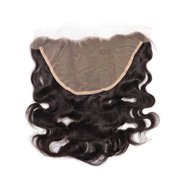 

8a 13x6 ear to ear lace frontal body wave deep curly natural color brazilian hair weave clo ure unproce ed virgin brazilian human hair