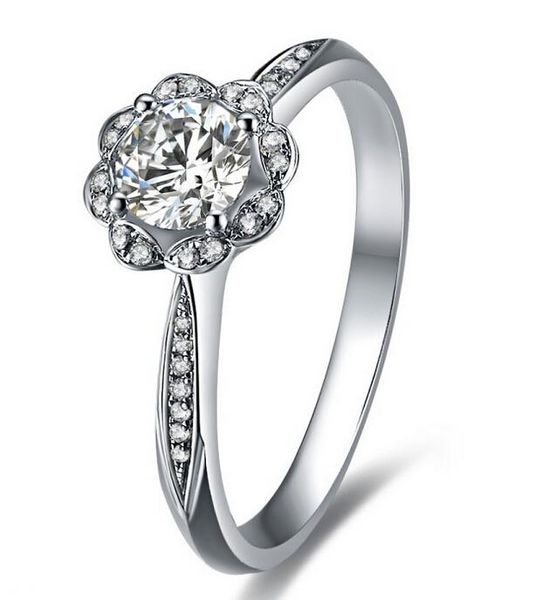 2019 Sona Simulated Diamond Wedding Rings For Women Shine Cross