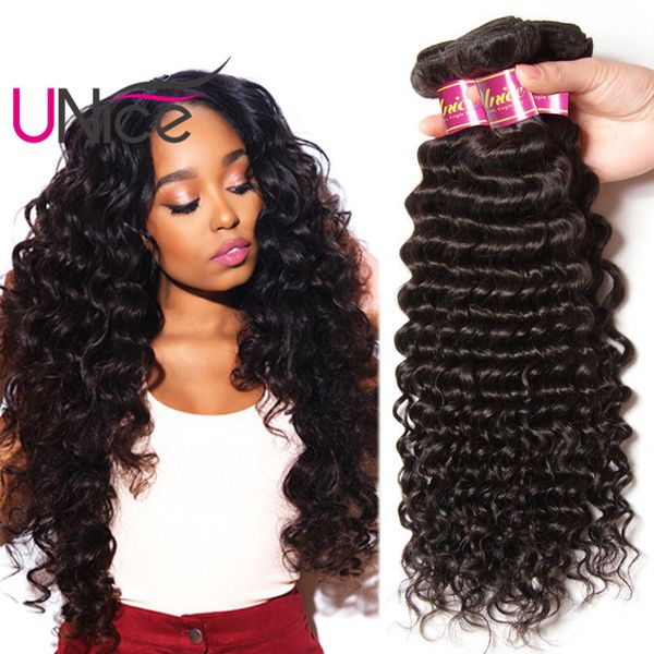 Unice Hair 8a Virgin Indian Deep Wave 5 Bundles Unprocessed Remy