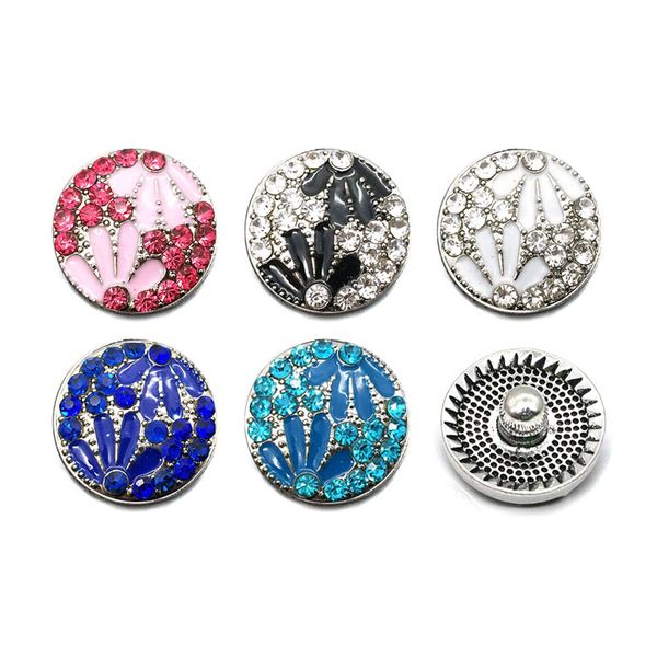 

высокое качество русалка цветы w172 18 мм 20 мм горный хрусталь металлическая кнопка для оснастки кнопка браслет ожерелье ювелирные изделия