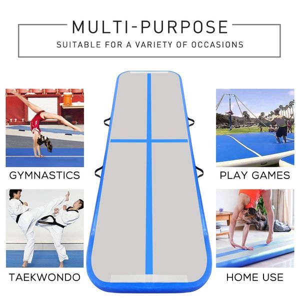 

3*1*0.2m 0.9mm pvc inflatable tumbling mat air tumbling track gymnastics mat air track gymnastics with air pump for home use and training