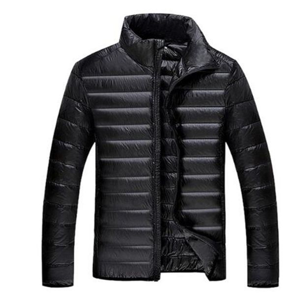 

big size 6xl 5xl ultralight down jacket white duck down men's winter jacket cold warm fur coat wheater parkas, Black;white