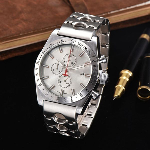 

Men's brand watches 6 needles men watch running seconds 42mm life waterproof vacuum platinggold montre homme gold men Wristwatches