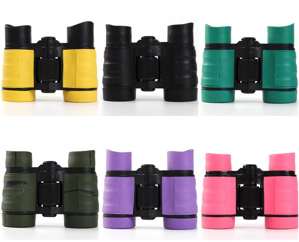 mini children binoculars 4 x 30 rubber magnification telescope for kids student outdoor games boys girls toys gift
