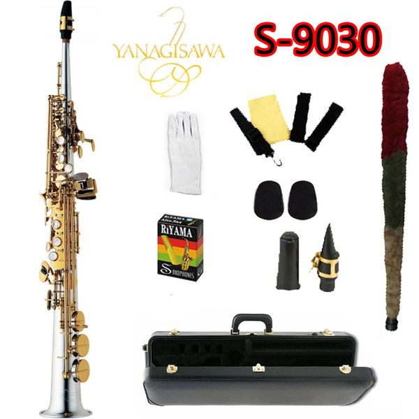 

yanagisawa s-9030 b тональный сопрано-саксофон никелированный золотой ключ профессиональный саксофонный мундштук с чехлом и аксессуарами