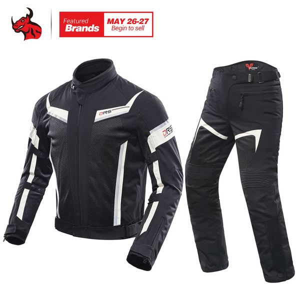 

duhan motorcycle jacket men's breathable motocross off-road jacket mesh moto motorcycle protective clothing black