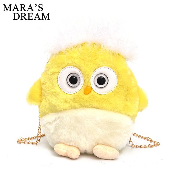

mara's dream 2018 velvet shoulder bag women mini messenger bag winter cartoon penguin zipper solid chain women's handbags bags