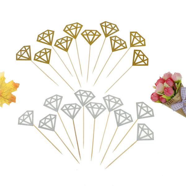 

10pc/bag wedding cake er decor gold glitter diamond crown cupcake ers wedding ceremony birthday party supplie
