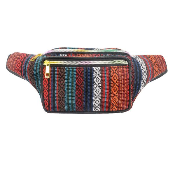 

coneed 2018 fashion neutral sport waist bag multicolor messenger crossbody bag chest canvas waist packs se25
