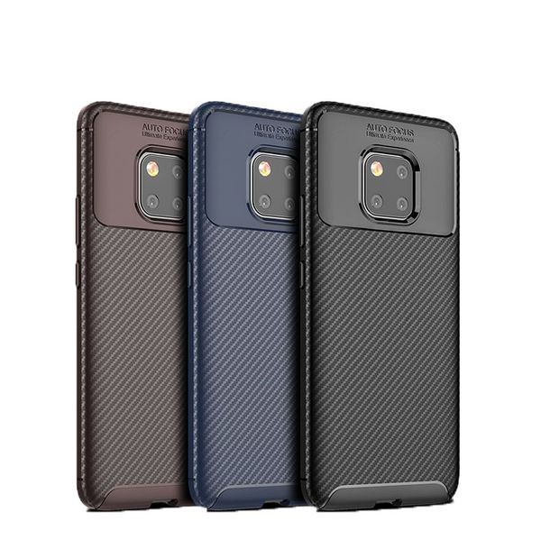 

untuk huawei партнера 20 pro дело mewah serat карбон ультра типи lembut силикон тпу чехол untuk huawei партнера 20 mate20 лайт telepon капа