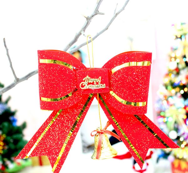New Hot Sale Double Layered Christmas Big Bow Tie Christmas