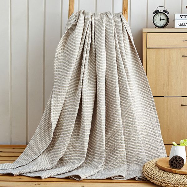 

home textile light gray towel blanket japan style 100%cotton gauze blue summer air conditioning bedding thin comforter 150*200cm