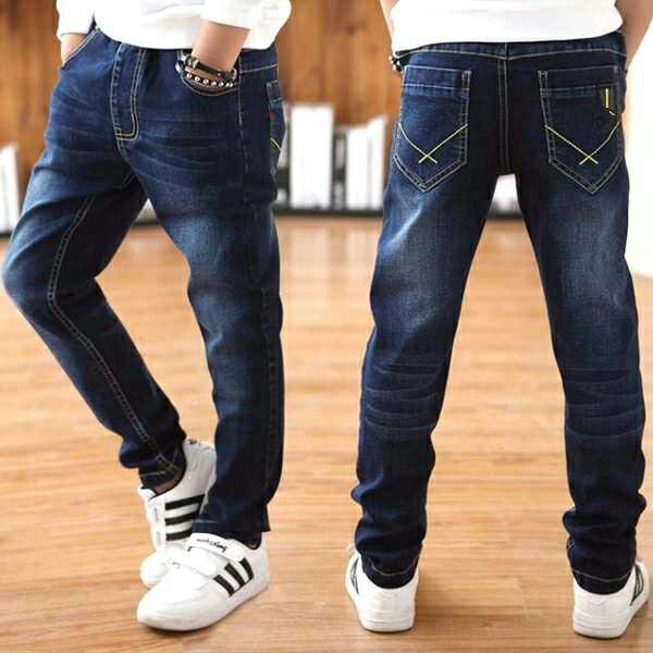 

2018 boys fashion casual jeans trouses kid clothes, Blue