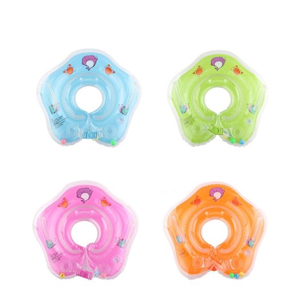 

newborn floats swim ring baby neck ring inflatable toys infants young childrens inflatable wheel for navigation floating