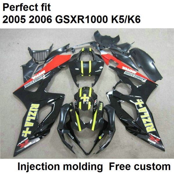 

injection molding fairings for suzuki gsxr1000 2005 2006 black motorcycle fairing kit gsxr1000 05 06 sd69