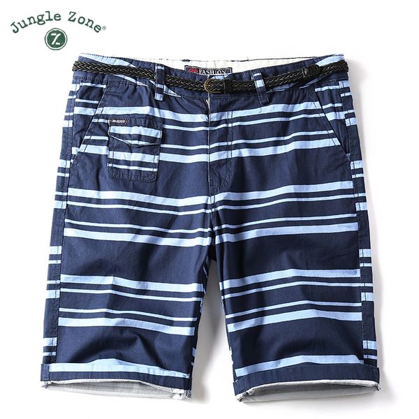 

jungle zone new men's summer shorts stripes large size casual pants men's 100% cotton shorts male short 5 points pants 8768, White;black