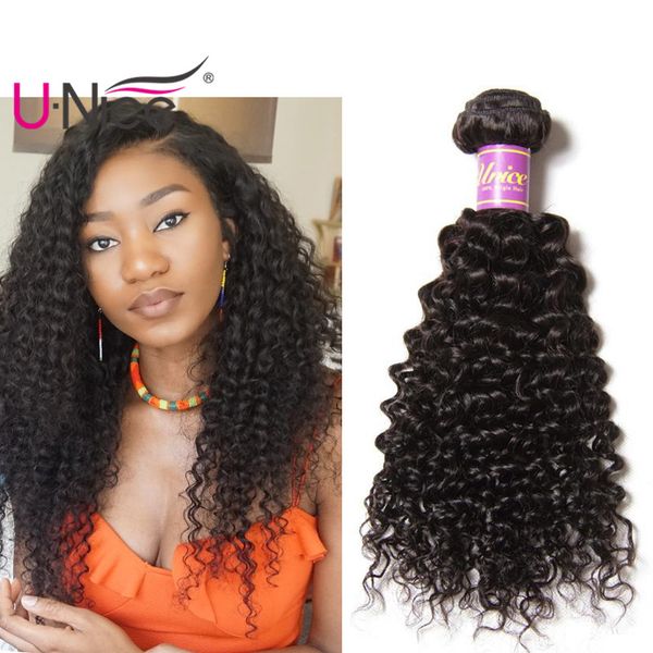 Unice Hair Malaysian Kinky Curly Wave Bundles Virgin Hair Weave
