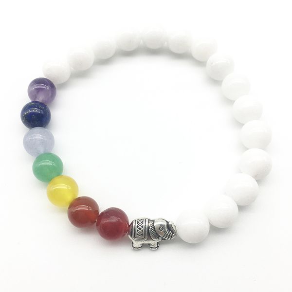 

sn1304 новая мода дизайн женщин браслет горячей продажи 7 чакра медитативный браслет баланс слон йога ювелирные изделия оптом, Black