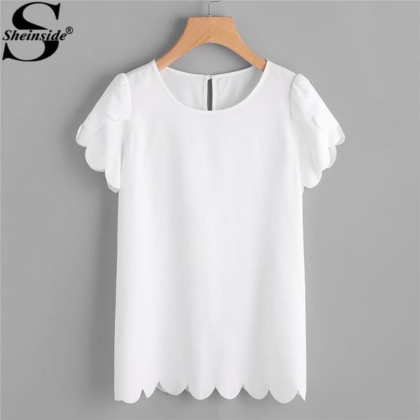 blusa blanca manga corta