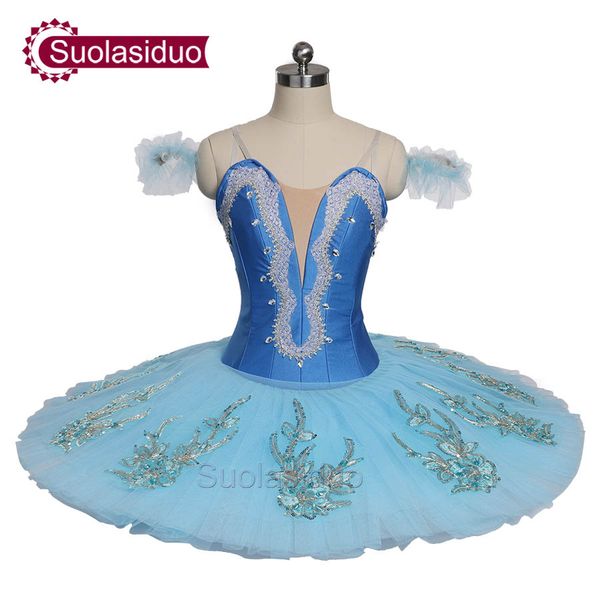 

blue professional stage ballet tutu costumes women ballet dance performance dress apperal girls skirt, Black;red