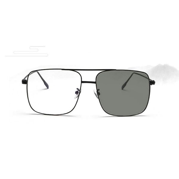 

square large frame men and women light-induced gray lens sunglasses goggles jw, Silver