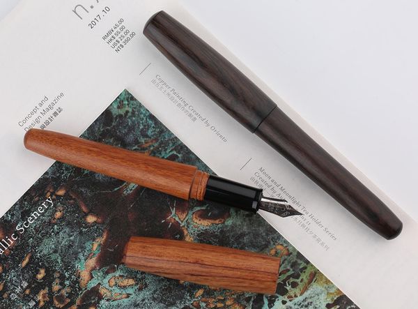 

moonman natural redwood handmade fountain pen full wood beautiful pen extra fine nib fashion writing gift set supplies