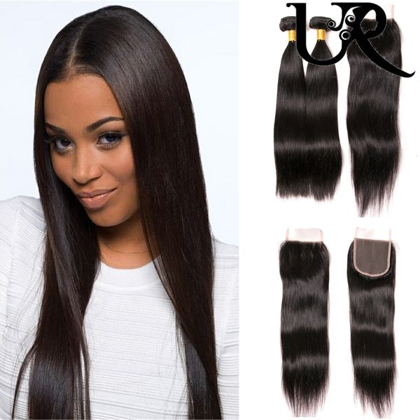 2020 Urvenus Peruvian Virgin Hair Straight With Closure 8a