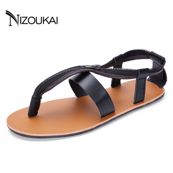 

2017 summer men sandals beach gladiator sandals men shoes breathable men flip flops sandals sandalias hombre, Black