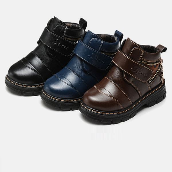 

new spring/autumn children shoe baby boy leather shoes boy shoe slipproof waterproof 855, Black;grey