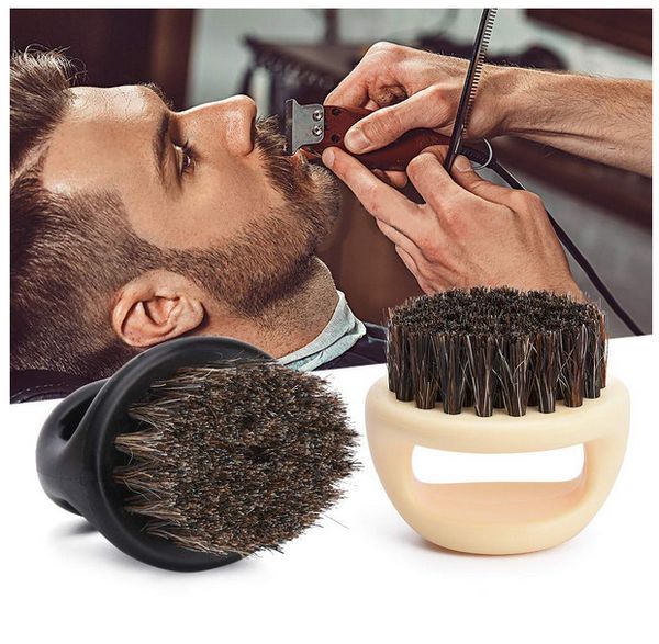 

beard brush comb mustache shaving brush, plastic portable barber salon facial cleaning razor brush styling & grooming tool