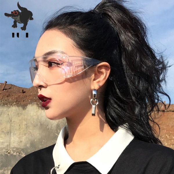 

fu e new fashion sunglasses women sunglasses men candy color large goggles eye protection glasses gafas de sol 166, White;black