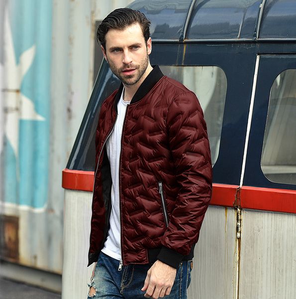 

ailegogo new winter ultra light 90% white duck down coats men casual jacket warm parkas stand collar lettice outwear, Black