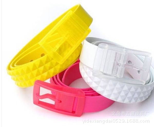 

children's belt iron anti metal allergy silicone color belt, Black;green