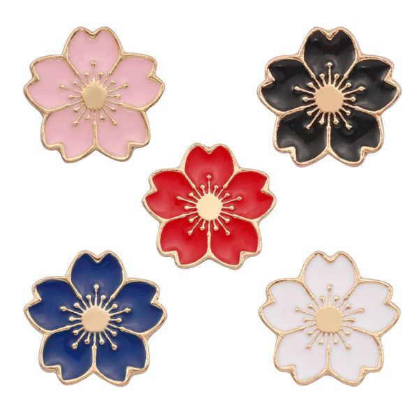 Acheter Mode Dessin Animé Fleurs De Cerisier Broche Fleur émail Broche Bouton épinglettes Insigne Jolies Broches Sakura Pour Femmes Filles Cadeaux