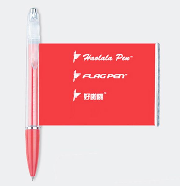 

8b200 500pcs/lot, promotional ballpoint banner pen, use school/office, Black;red