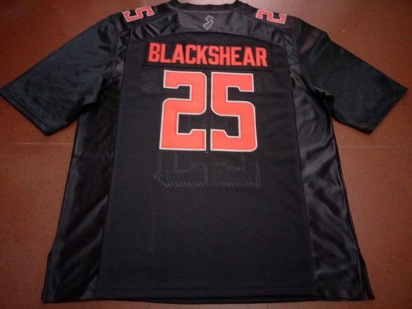 

men rutgers scarlet knight raheem blackshear #25 real full embroidery college jersey size s-4xl or custom any name or number jersey, Black;red