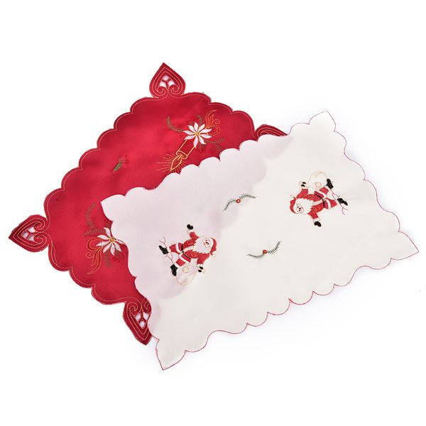 

оптовая продажа-43x28cm санта-клаус колокол плиты мат набор рождественский стол коврики украшения кухня для рождество home restaurant decor